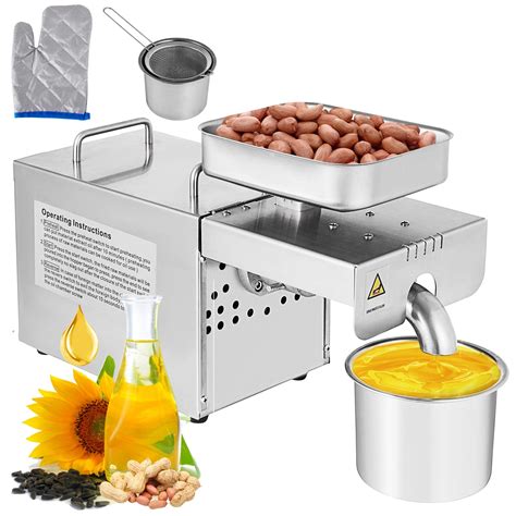 Imagen de una pequeña prensa de aceite casera (manual o eléctrica)