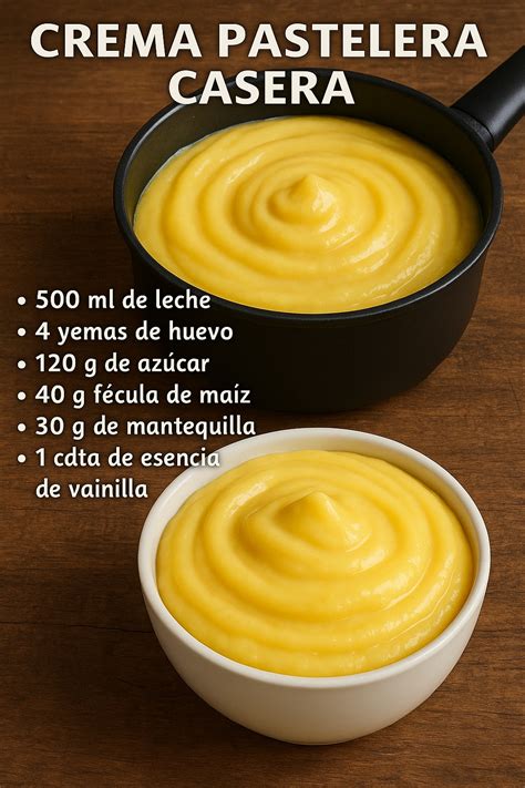 Crema pastelera espesa y brillante