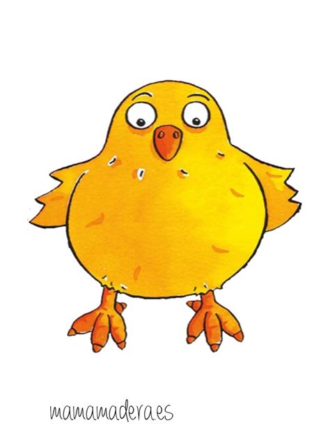Ilustración del Pollo Pepe con prisas por la mañana, con elementos pop-up que resaltan.