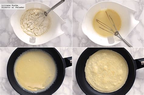 Masa de crepes en un bol con varillas