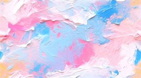 Primer plano de un pastel decorado con trazos de espátula de colores