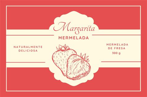 Plantillas de etiquetas de mermelada editables en Canva