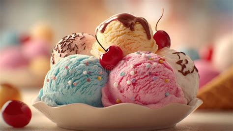 Foto: Presentación de helado casero en bolas con toppings