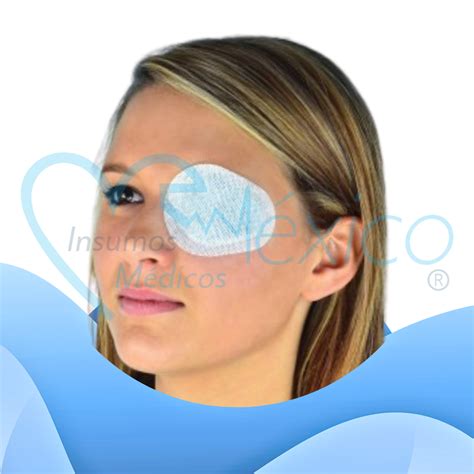 Imagen de un ojo con un parche post-operatorio