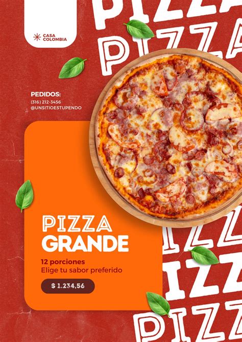 Diseño de banner promocional de pizzas veganas en Copiapó