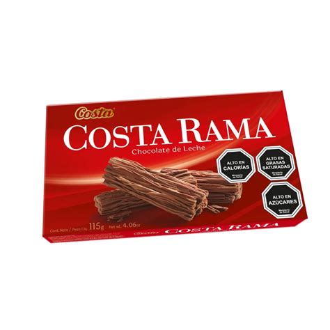 Foto de chocolate Costa Rama de Leche y su empaque detallado
