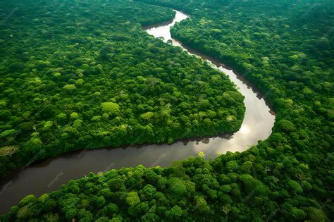 Foto aérea de la cuenca del Amazonas