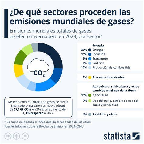 Gráfico mostrando el impacto de la ganadería en la deforestación y las emisiones de gases de efecto invernadero.