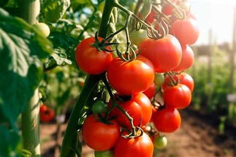 Campo de tomates maduros listos para la cosecha