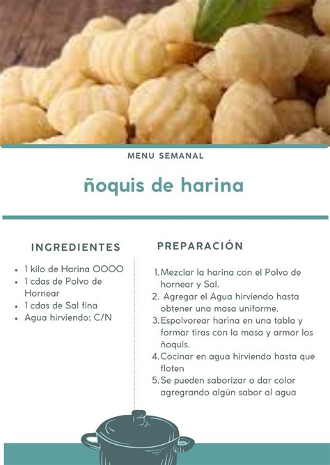 Tabla con ingredientes comunes para ñoquis de papa