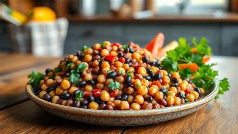 Plato de legumbres con un texto que sugiere consejos para la digestión