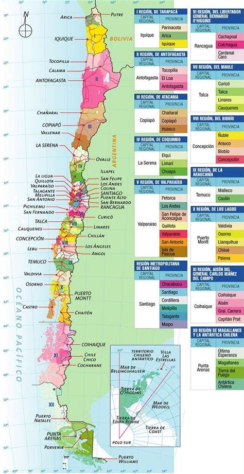 Mapa de las regiones productoras de frambuesa en Chile