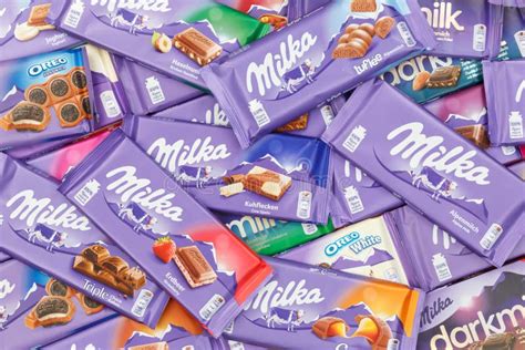 Diferentes tipos y sabores de chocolate Milka