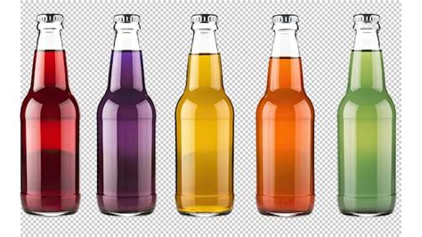 Variedades de botellas de Curaçao de diferentes colores (azul, naranja, transparente)