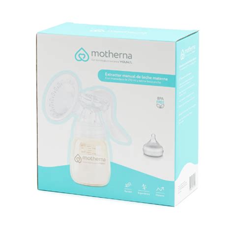 Extractor de leche manual Motherna con sus componentes