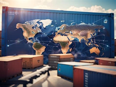 Mapa de distribución global con puntos de stock y envío