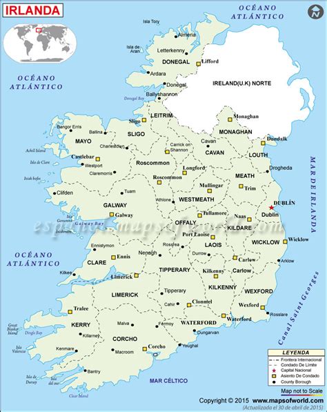 Mapa de la isla de Irlanda señalando las zonas más afectadas por la plaga de patata durante 1845-1852
