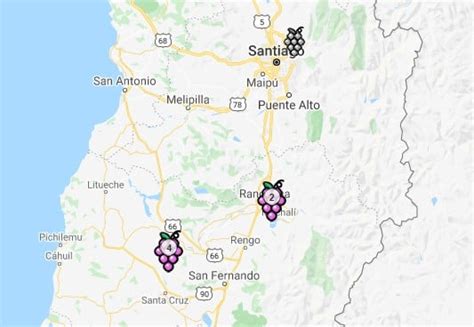Infografía que muestra la ubicación del Valle del Rapel en Chile, zona de origen de las uvas