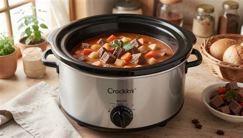Olla lenta (Crock Pot) cocinando un estofado de lentejas