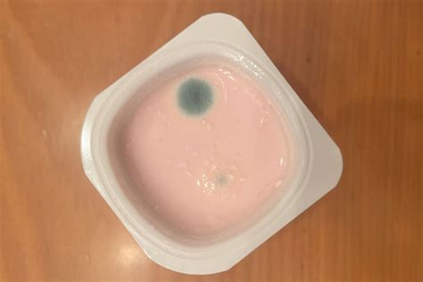 Yogur con moho visible