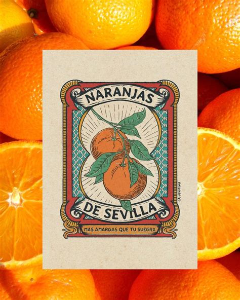 Ilustración histórica o foto de naranjas de Sevilla