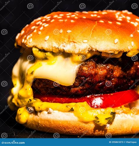 cheeseburger con queso fundido