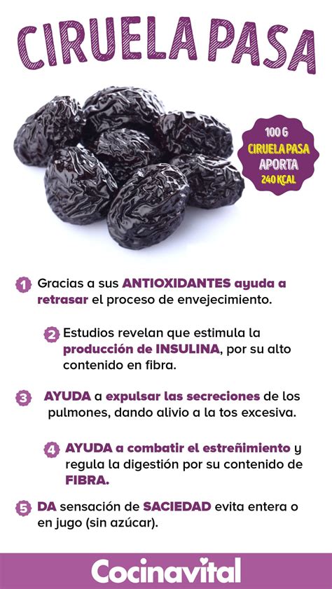 Infografía: Mecanismos de acción de las ciruelas pasas en el intestino