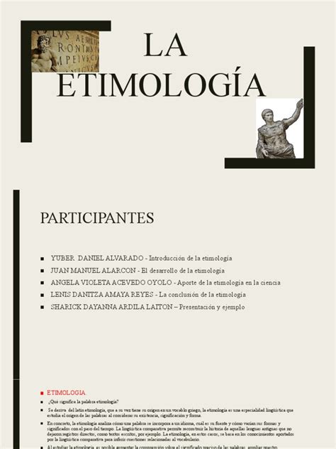 Infografía sobre la etimología de la palabra 