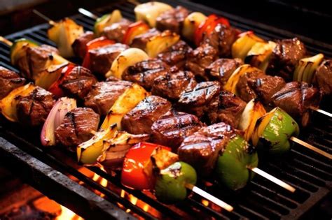 Brochetas variadas a la parrilla