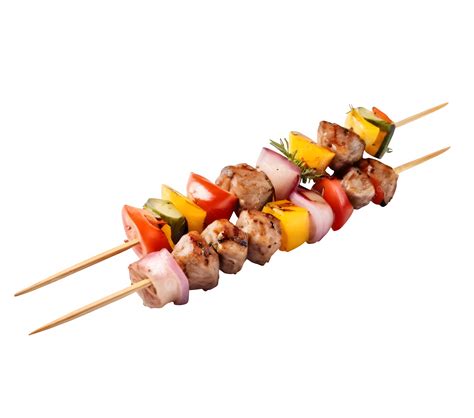 Ilustración de cómo ensartar ingredientes en una brocheta