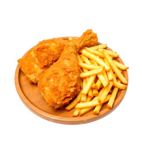 Tabla nutricional detallada del plato de pollo frito con papas.