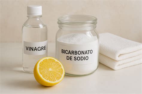 imagen de ingredientes como bicarbonato de sodio y aceite
