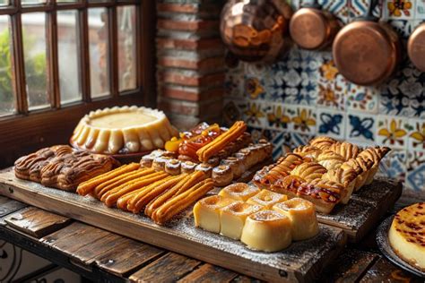 Mesa con una variedad de postres típicos paraguayos