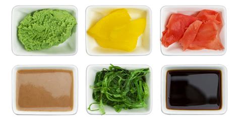 Salsas y condimentos para realzar el sabor del sushi
