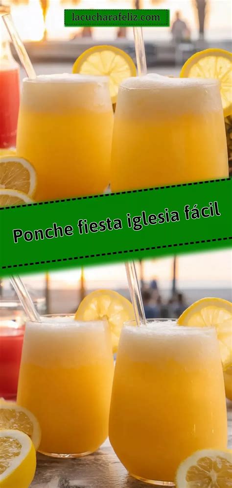 Copas de ponche de piña con helado y rodajas de piña, decoradas para una fiesta
