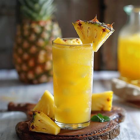 Esquema visual mostrando la proporción sugerida de piña, agua y otros ingredientes antes de procesar