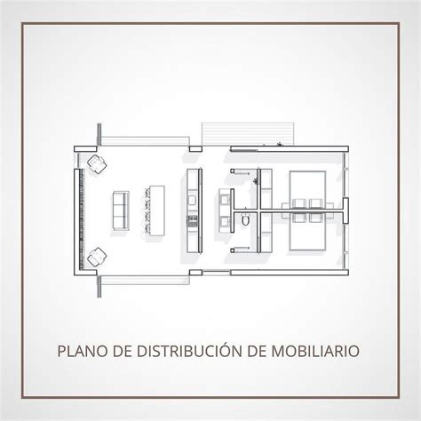 Diagrama de distribución de mobiliario mostrando las distancias mínimas recomendadas para la circulación de clientes y camareros.