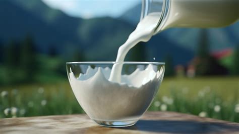 Imagen de leche coagulándose en un recipiente, mostrando la formación de la cuajada.