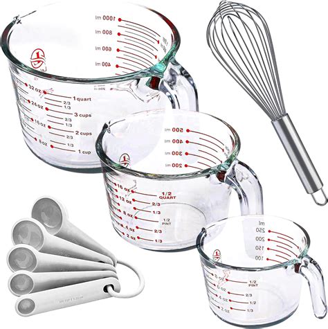 infografía comparativa de diferentes tipos de medidores de cocina: tazas, cucharas, báscula digital, jarra medidora