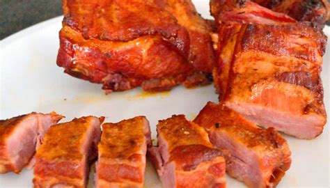 costillas de cerdo adobadas listas para hornear