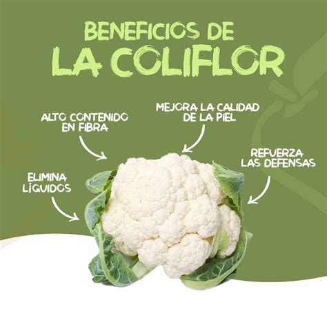 Selección de coliflor fresca y de calidad, mostrando una cabeza blanca y firme