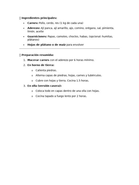 Esquema de los ingredientes principales dispuestos en la encimera antes de su preparación