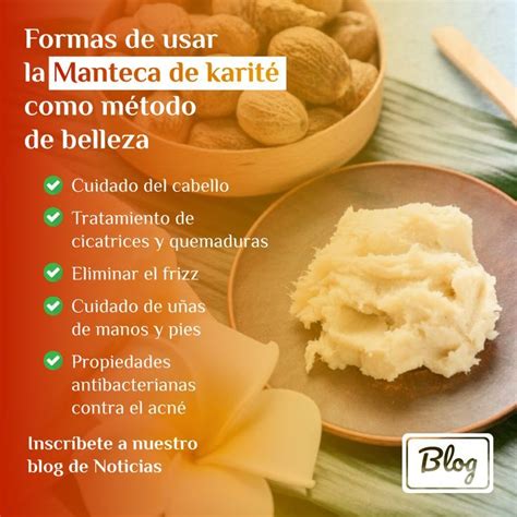 Infografía sobre los beneficios de la manteca de karité y cacao para la piel