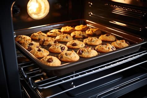 Fotografía de un tapete de silicona extendido sobre una bandeja de horno con galletas recién horneadas.