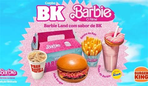 Combo Barbie de Burger King con hamburguesa rosa, patatas y batido