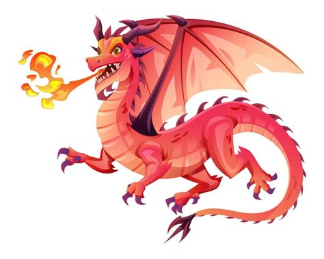 Ilustración del Dragón Rojo sobrevolando un puente con enemigos.