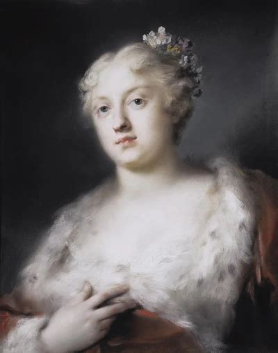 Retrato alegórico de una joven con un armiño, Rosalba Carriera