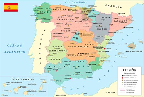 Mapa de España con las ubicaciones de Galicia y Cantabria resaltadas