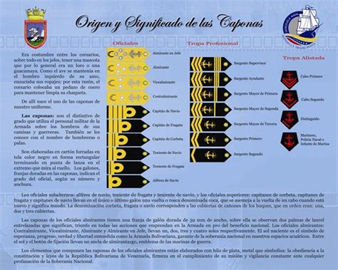 Esquema de las insignias de grados navales (galones y estrellas)