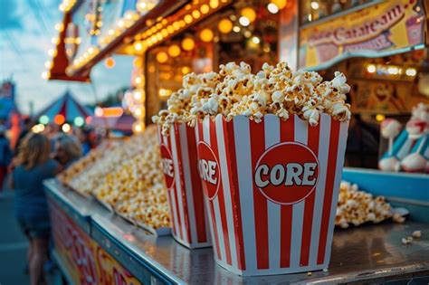 Ilustración de un puesto de venta de palomitas en una feria del siglo XIX